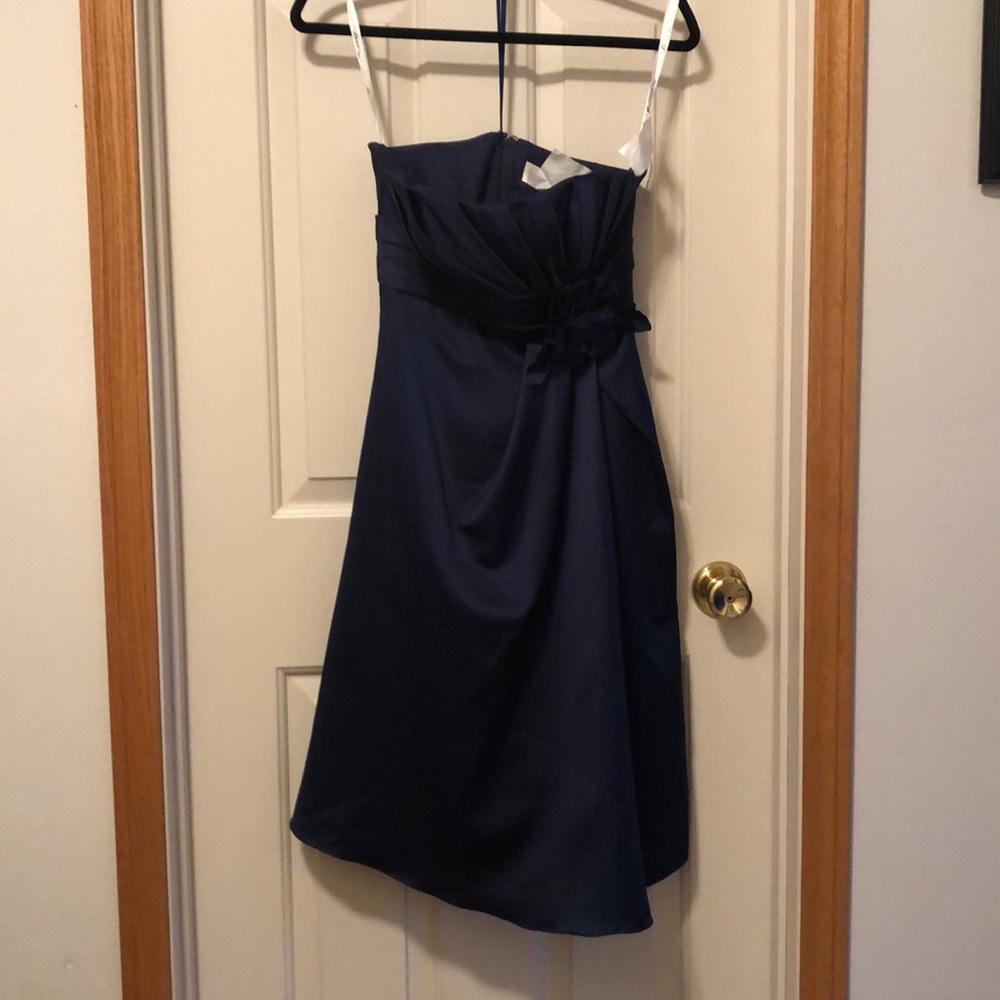 Alexia Strapless Navy Bridesmaid Dress